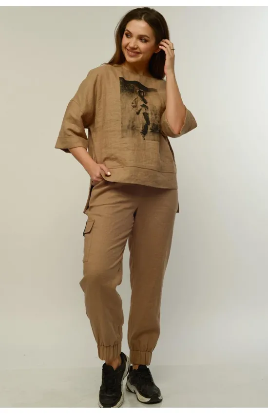 Брюки Mali 321-039 капучино