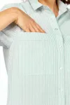 Блузка Avenue 0338-5 полоска, светло-зеленый+молочный