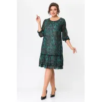 Платье Moda-Versal 2369 чёрно-зелёный