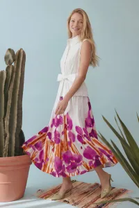 Платье Lokka 1923 белый/фиолетовый/бордо