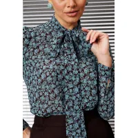 Блузка Мода-Юрс 25-2808bl коричневый бирюза