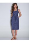 Платье Your Size 2084/170 Синий в мелкий горох