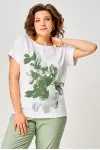 Блузка Rumoda 2259 белый_зеленый