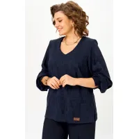 Блузка Белэльстиль 879-329 синий принт