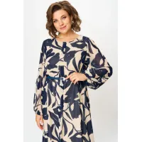 Платье Карина Делюкс М-1374 синий