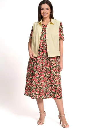 Костюм Alani 2368 бежевый+цветы