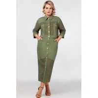 Костюм Mira Fashion 5541-2 приглушенно-зеленый