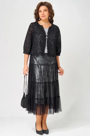 Костюм FITA 4141 Сафира черно-серебристый