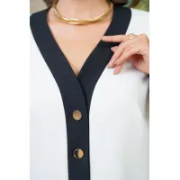 Костюм VI ORO 1237-2 молочный-черный