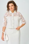 Костюм Svetlana Style 2306 зелено-бежевый