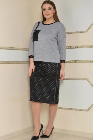 Костюм Lady Style Classic Серый с черным