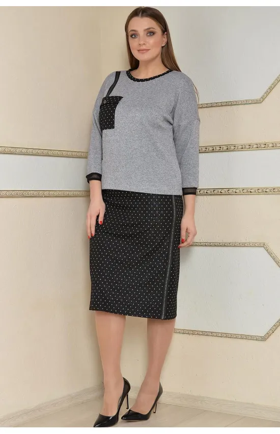 Костюм Lady Style Classic Серый с черным