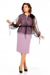 Костюм Ольга Стиль С973 пудрово-розовый-черный