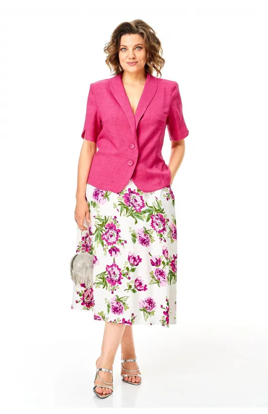 Костюм Michel Chic 1459 малина, цветы