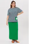 Костюм Michel Chic 1405 зелёный + полоска