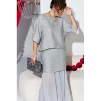 Костюм VITTORIA QUEEN 27573-1 серебристо-серый Костюм VITTORIA QUEEN 27573-1 серебристо-серый