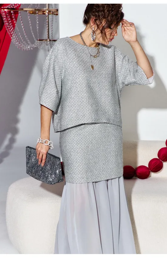 Костюм VITTORIA QUEEN 27573-1 серебристо-серый