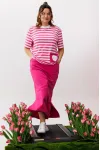 Костюм Michel Chic 1405 розовый + полоска