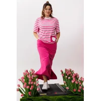 Костюм Michel Chic 1405 розовый + полоска