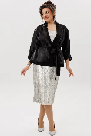 Костюм Mira Fashion 5631 черный+серебро Костюм Mira Fashion 5631 черный+серебро