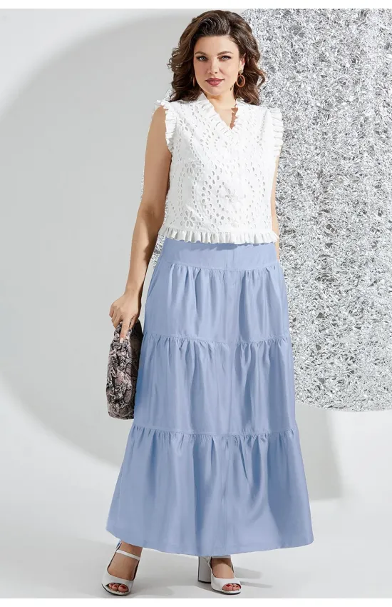 Костюм Mira Fashion 5556 белый+голубой