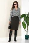 Костюм Anastasia 1045-2 гусиная лапка+олива