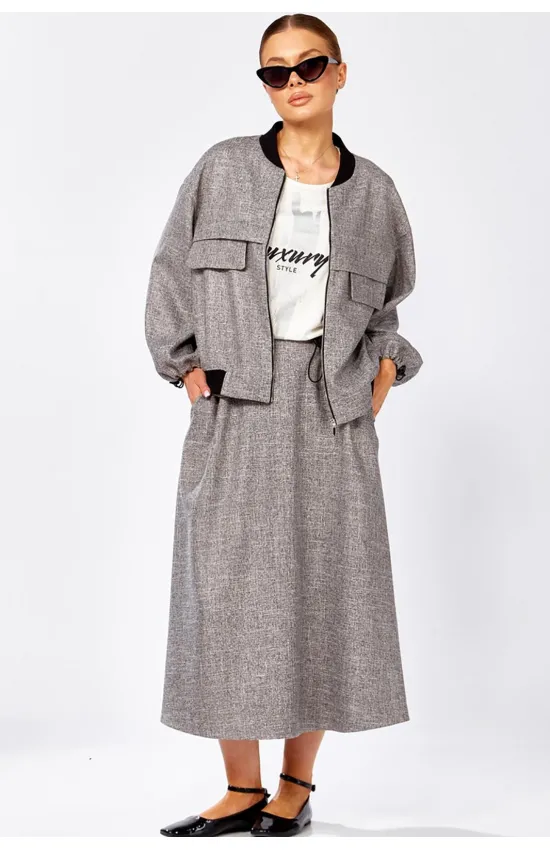 Костюм Милора-стиль 1384 серый