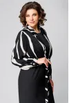 Костюм Мишель стиль 1253 черно-молочный