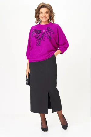 Костюм Michel Chic 1407 пурпурный+черный