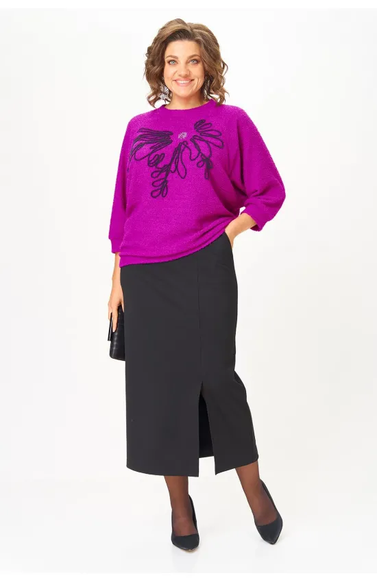 Костюм Michel Chic 1407 пурпурный+черный