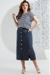 Костюм Mira Fashion 5547 синий + белый