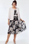 Костюм Милора-стиль 1260 белый+цветы