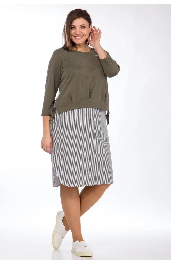 Костюм Lady Style Classic 1552/1 Хаки с серым
