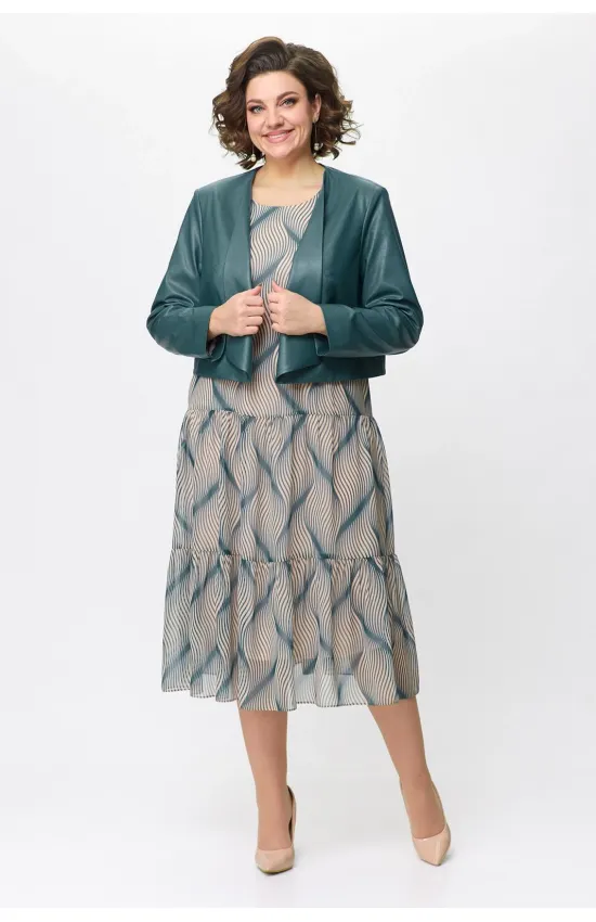 Костюм BAGIRA 936 сине-зеленый оттенок+беж