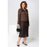 Костюм Асолия 1507 коричневый Костюм Асолия 1507 коричневый