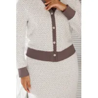 Костюм Галеан Cтиль 903 филетовый орнамент