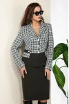 Костюм Anastasia 1045-2 гусиная лапка+олива