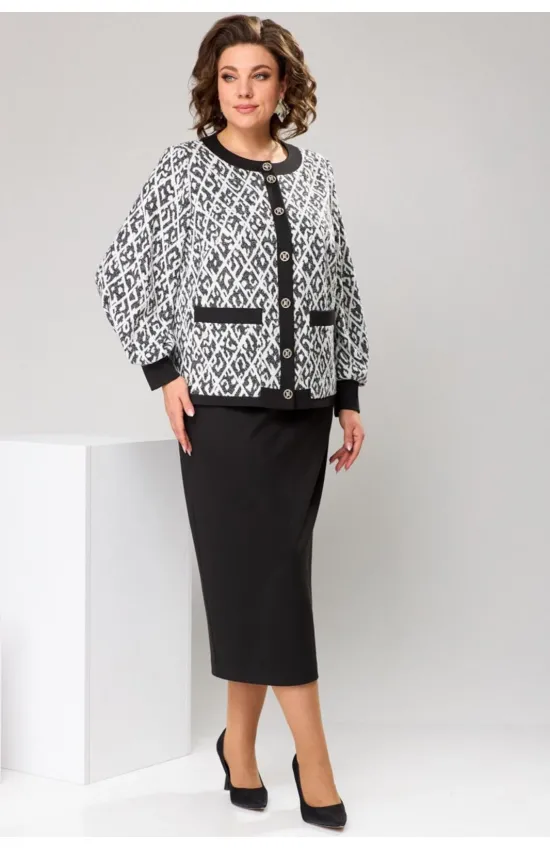 Костюм Romanovich 2-2606 черно/белый Костюм Romanovich 2-2606 черно/белый