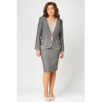 Костюм FITA 4121 Ясиня серо-бежевый