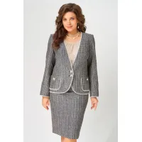 Костюм FITA 4121 Ясиня серо-бежевый