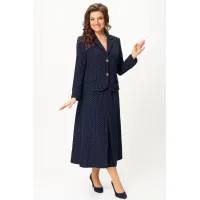 Костюм Svetlana Style 2174 темно-синий в горох