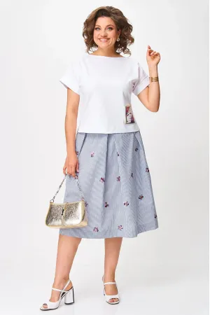 Костюм Anastasia 1248 белый/голубой