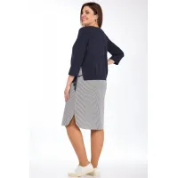 Костюм Lady Style Classic 1552 Темно-синий серым