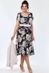 Костюм Милора-стиль 1260 белый+цветы