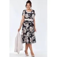 Костюм Милора-стиль 1260 белый+цветы