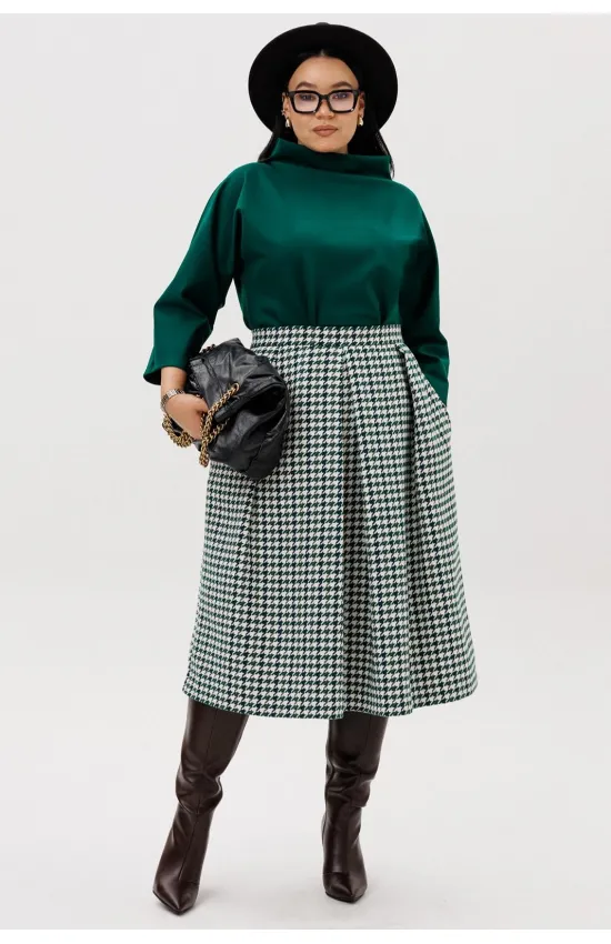 Костюм Anastasia 1304 изумрудный+гусиная лапка Костюм Anastasia 1304 изумрудный+гусиная лапка