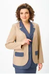 Костюм Кокетка и К 1265 бежевый+джинс