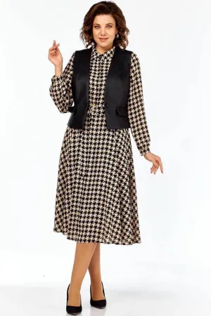 Костюм Милора-стиль 1380 гусь-лапка + черный