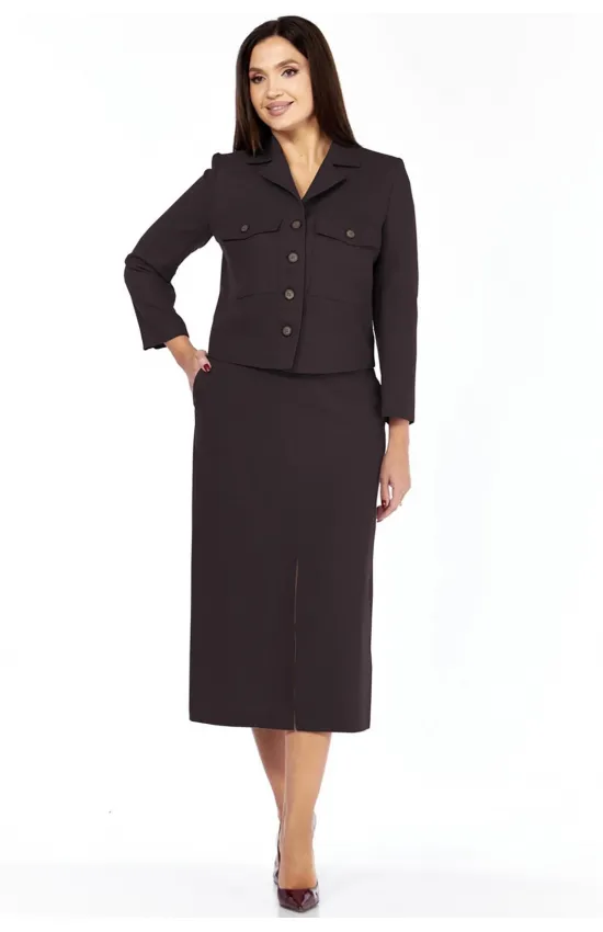 Костюм Милора-стиль 1382 темный шоколад