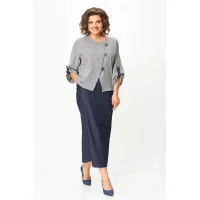 Костюм Michel Chic 1422-1 темно-синий + клетка Костюм Michel Chic 1422-1 темно-синий + клетка